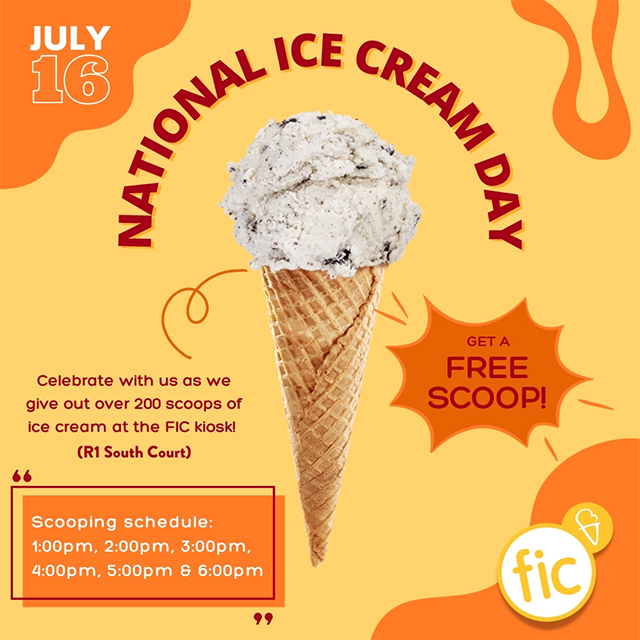 Free Ice Cream Scoops From FIC National Ice Cream Day Promo