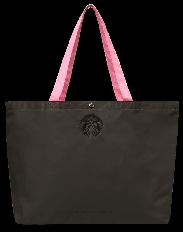 Tote bag black discount pink