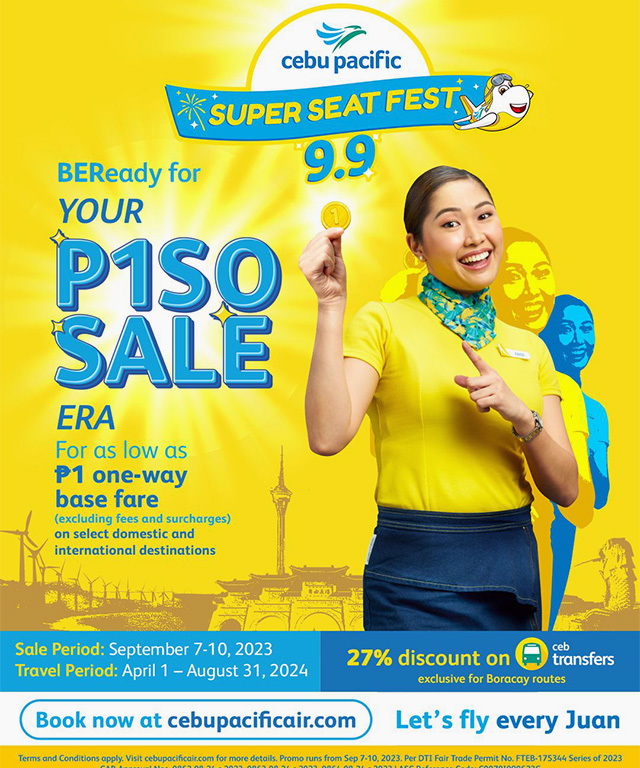 Piso Seat Sale for September 2023 Cebu Pacific