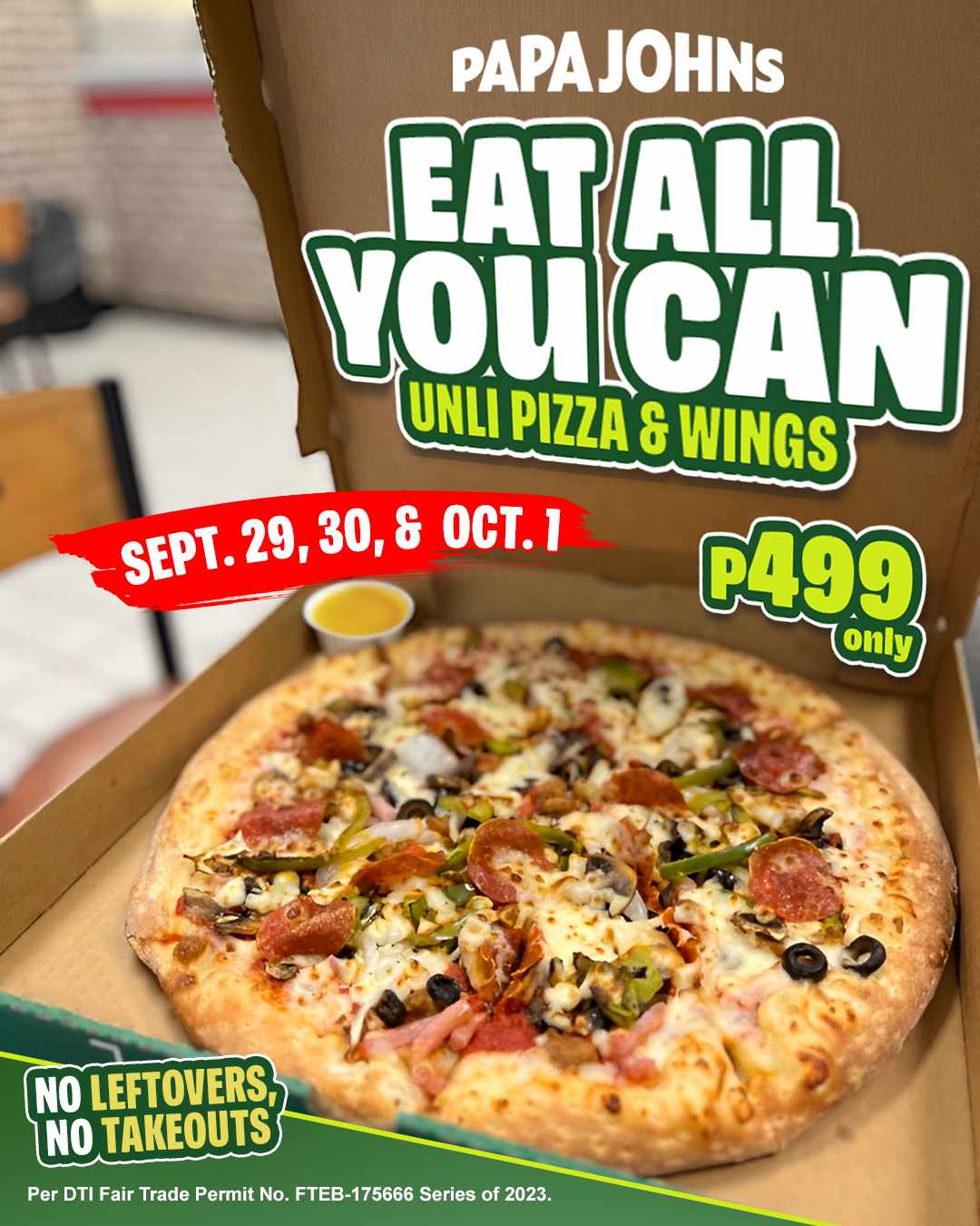 Papa john's sales just eat