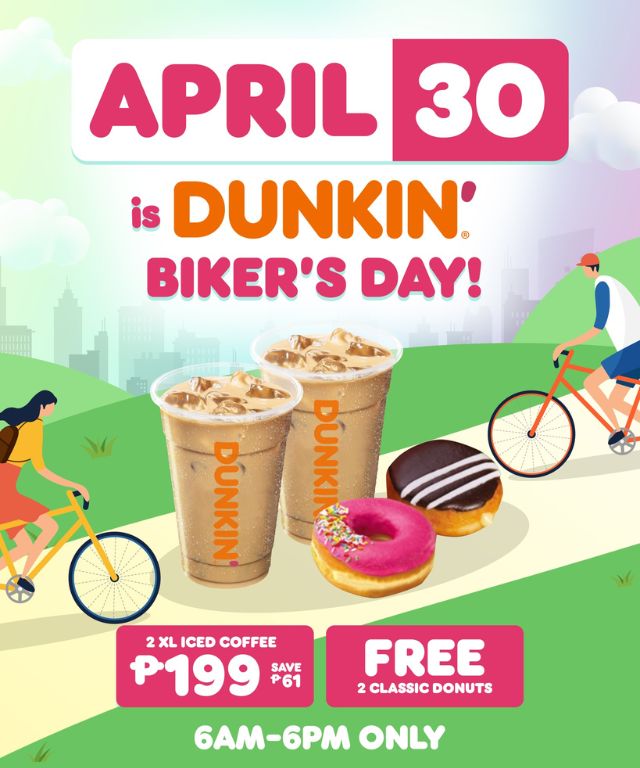 Dunkin' Promo for Biker's Day 2024 Iced Coffee for Less