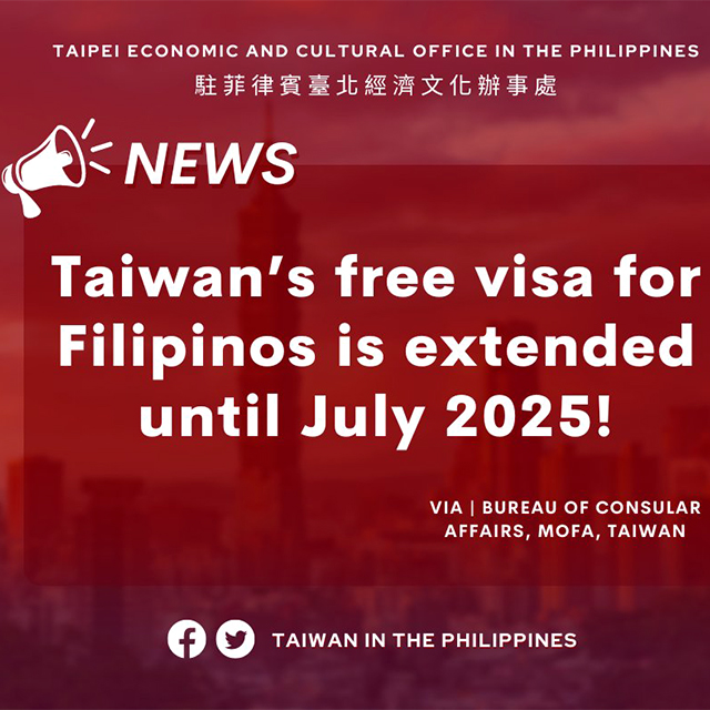 Taiwan Visa-Free Travel For Filipinos 2024 to 2025