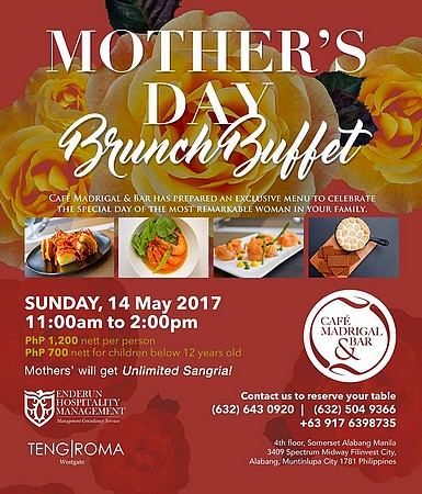 Mother's Day Brunch Buffet at Somerset Alabang | Event | Spot Listings |  