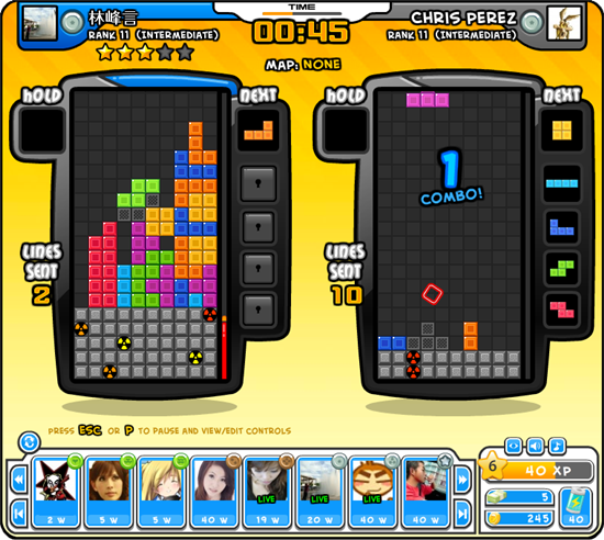 online tetris battle 2p