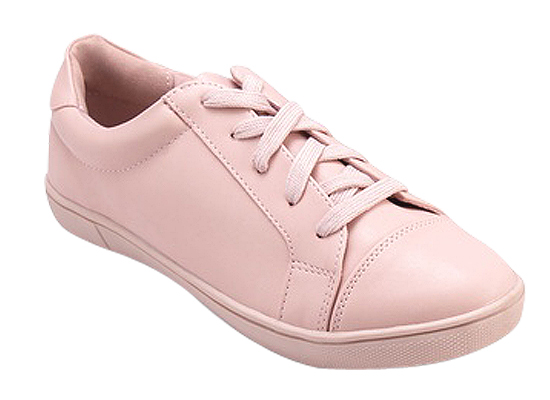 pastel pink tennis shoes