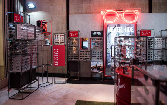 ray ban pop up store