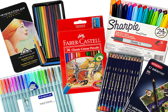 coloring supplies for adults