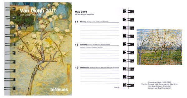 Cover and pages of Van Gogh 2010