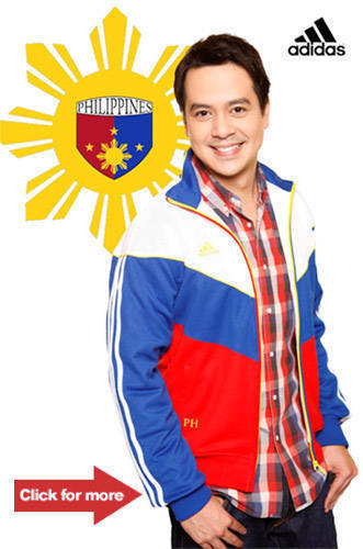 John Lloyd Cruz wears the Adidas Philippine Range jacket.