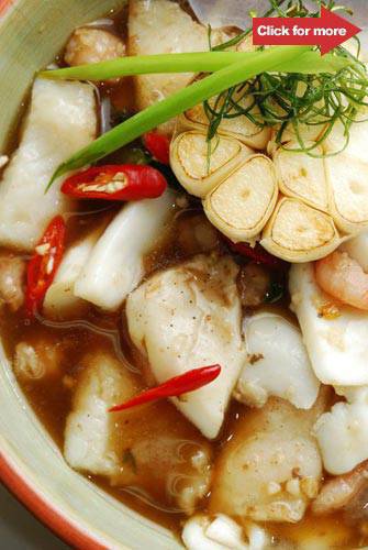 kitchen knight’s seafood basil