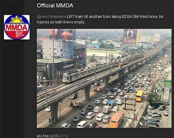 Two LRT trains collide in Quezon City, no passengers on ...