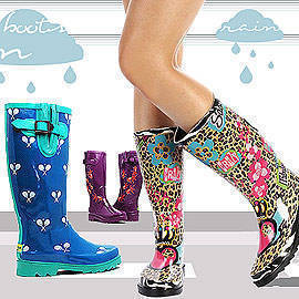 rain boots with designs