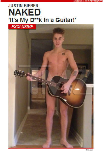 Justin Bieber Nude Guitar