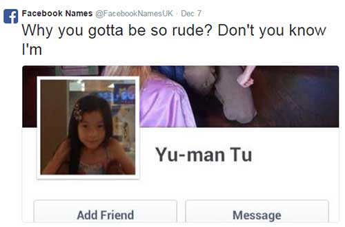 10 Most Hilarious "Facebook Name" Memes