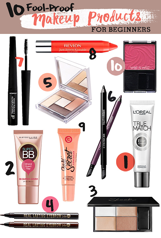 Bær uklar Krympe 10 Fool-Proof Makeup Products for Beginners