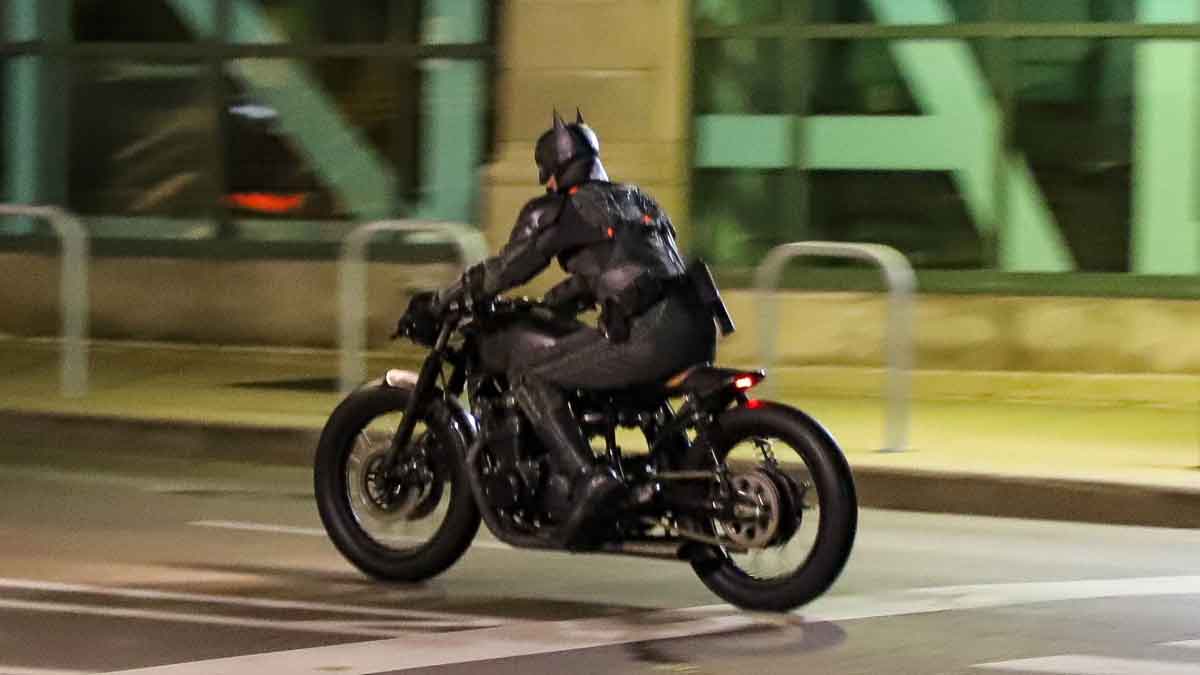 Look Batman spotted shooting with motorcycles in Chicago