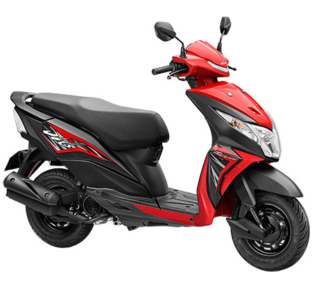 Red and 2025 black dio scooty