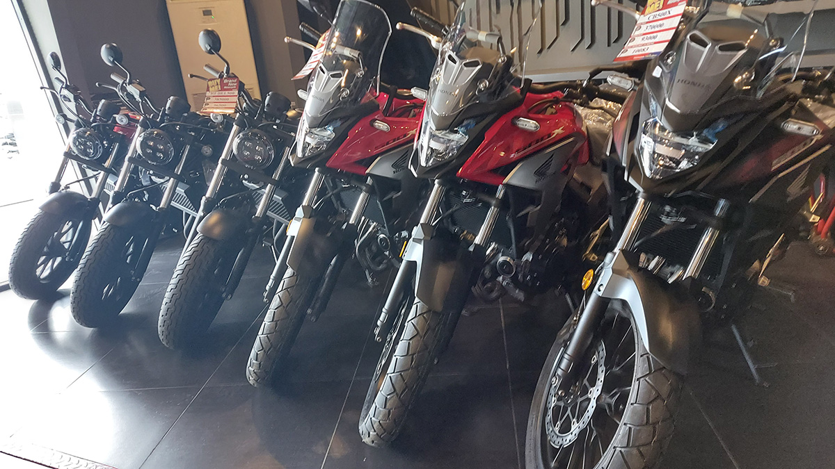 motorcycle display