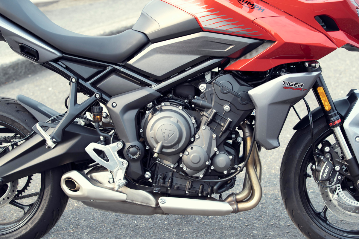 Engine of the 2022 Triumph Tiger Sport 660