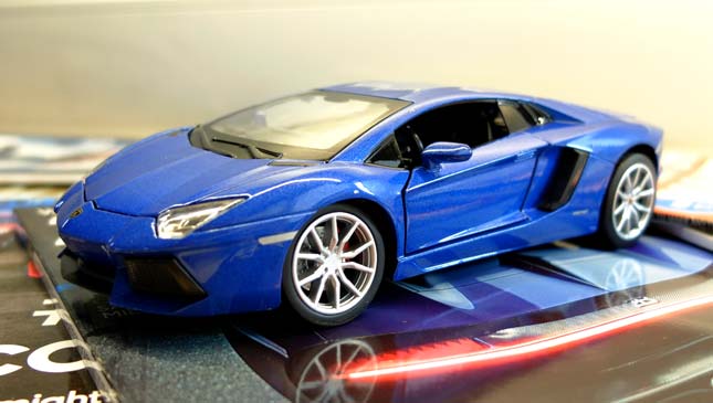 blue lamborghini toy car