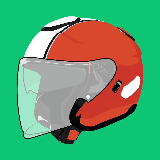 lev3 half face helmet.