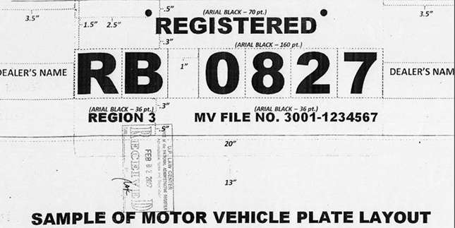 The new LTO-approved temporary license plate designs