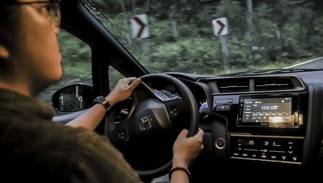 riding solo in a car