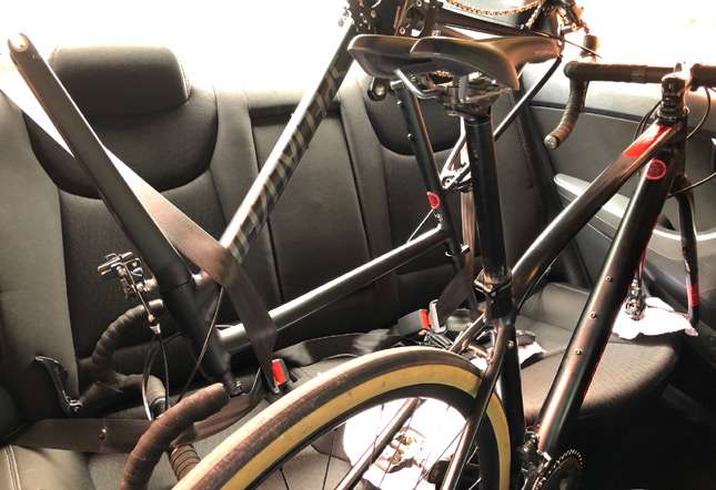 inside car bike rack