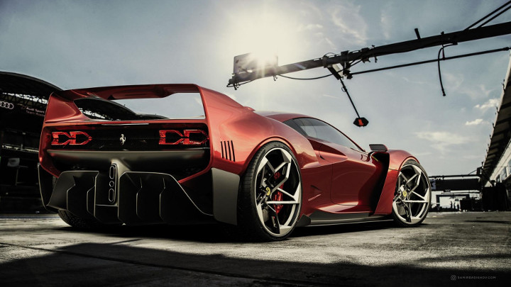 Designer reimagines the Ferrari F40 as a modern-day supercar