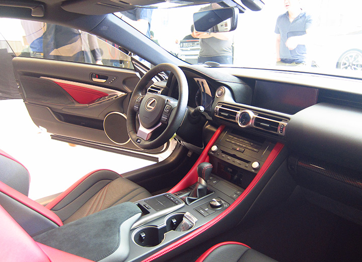 White Lexus RC F 2020 interior