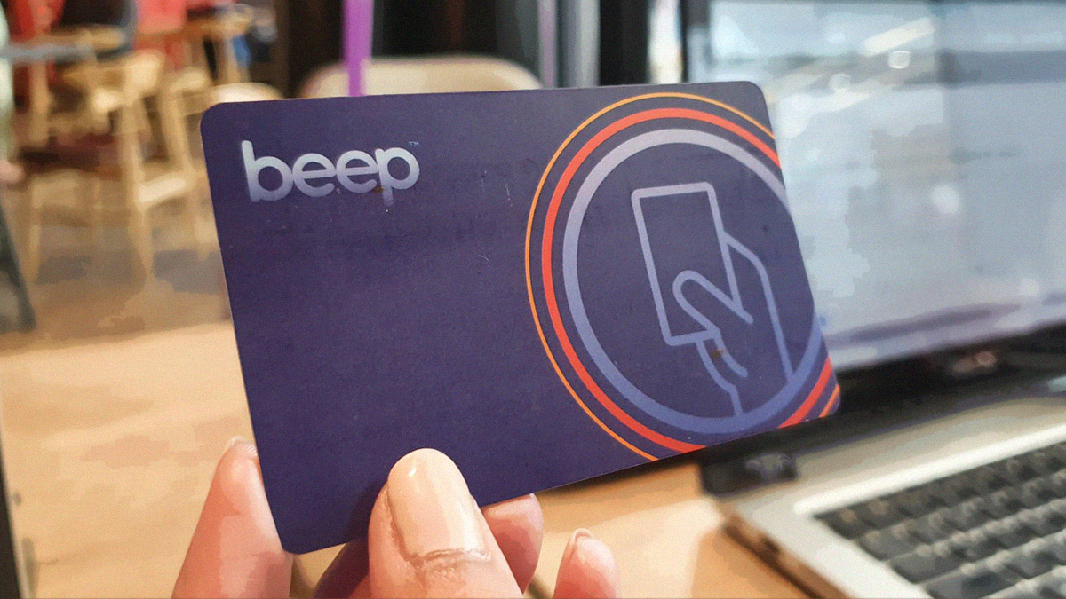 photo of a beep card in hand