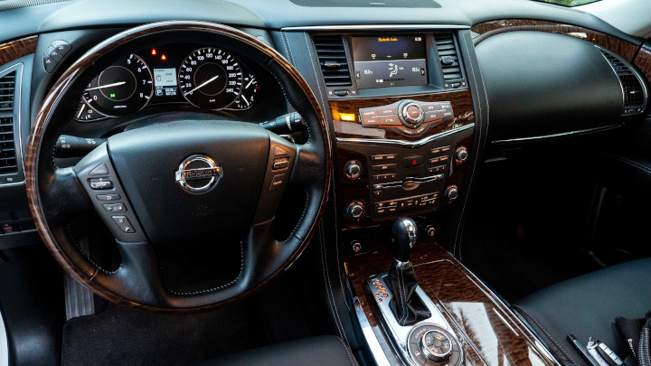 White Nissan Patrol 2020 interiors