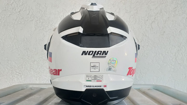 Nolan n702 X helmet back