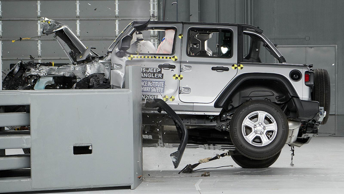 The IIHS has given the Jeep Wrangler its updated safety ratings
