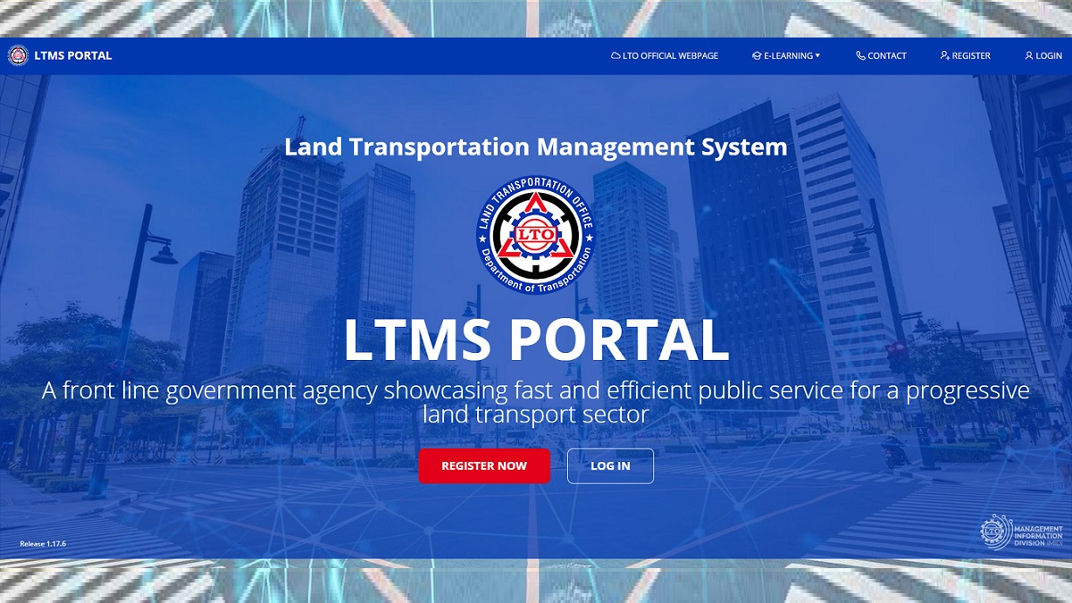 what to do if driver’s license is lost, screencap of Lto LTMS portal