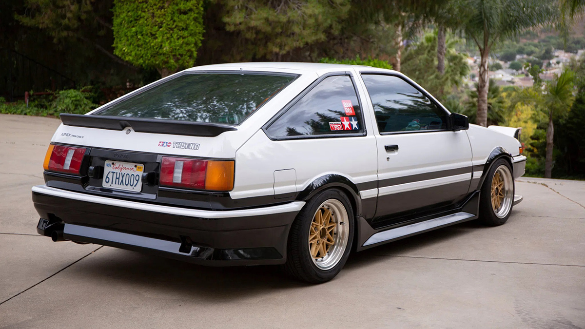 Back view of the Toyota AE86