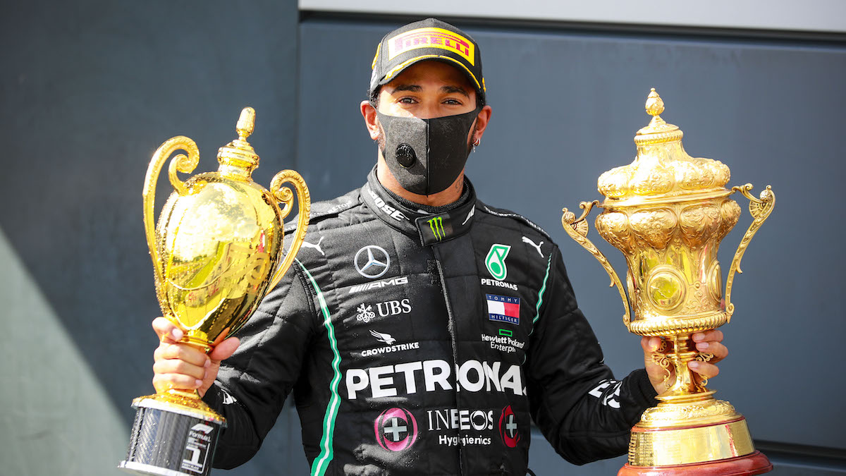 LEWIS HAMILTON WINS THE 2020 BRITISH GRAND PRIX WITH HIS HEART IN HIS MOUTH  AS HIS TYRE FAILS ON THE FINAL LAP OF THE RACE