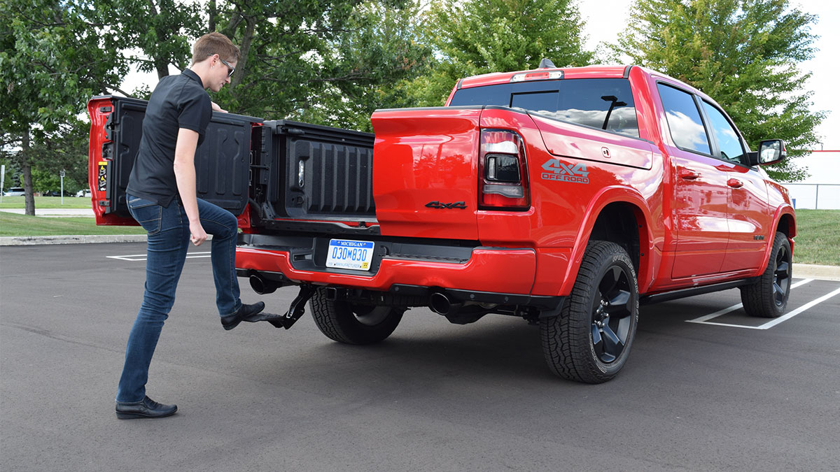 Ram’s new bed step feature is one nifty addition for pickups