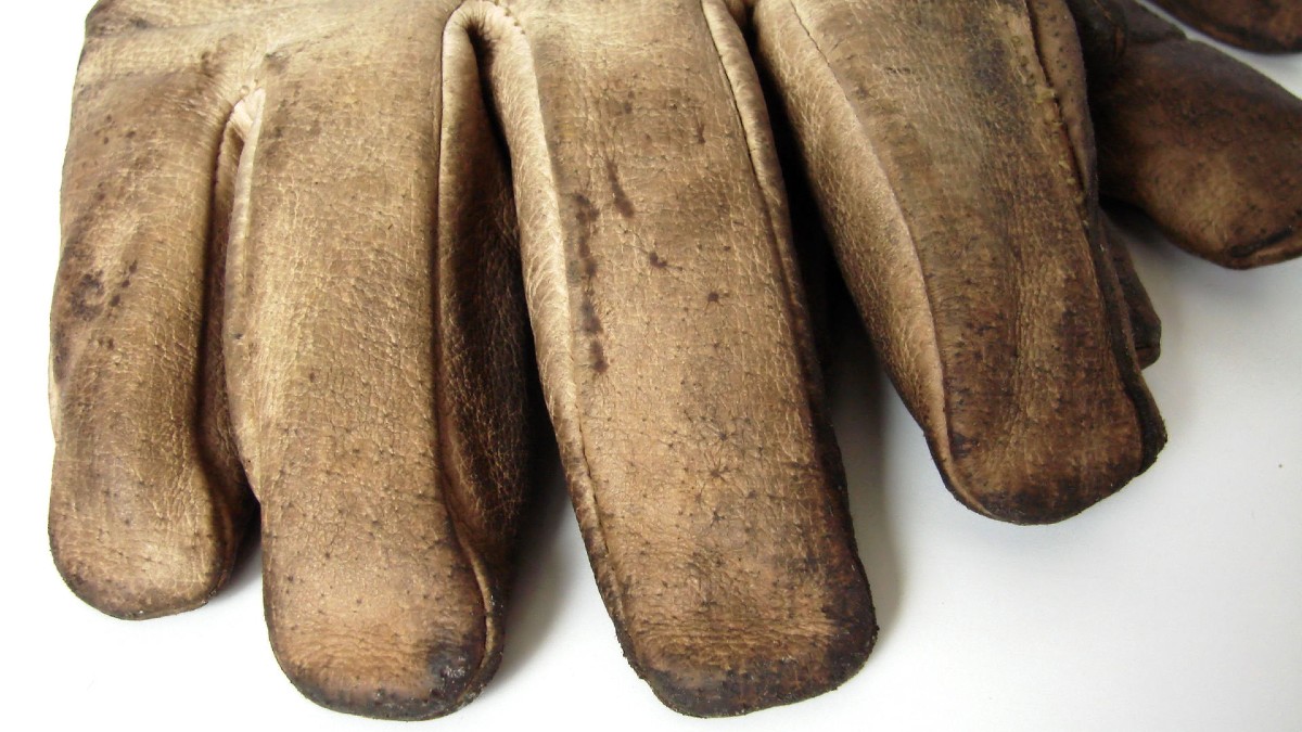 worn gloves