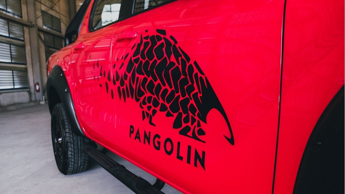Mazda BT-50 Pangolin red logo closeup