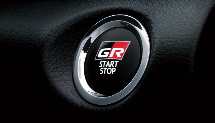 The Toyota Vios GR-S start engine button
