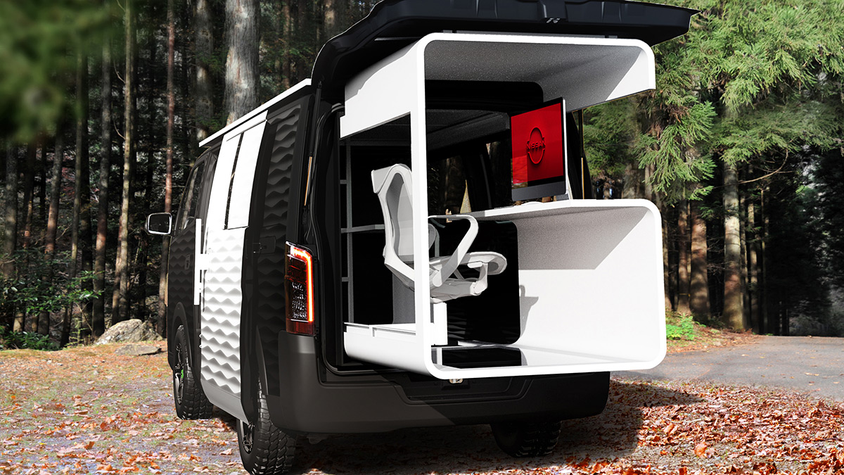 Nissan NV350 Office Pod Concept - In Action 