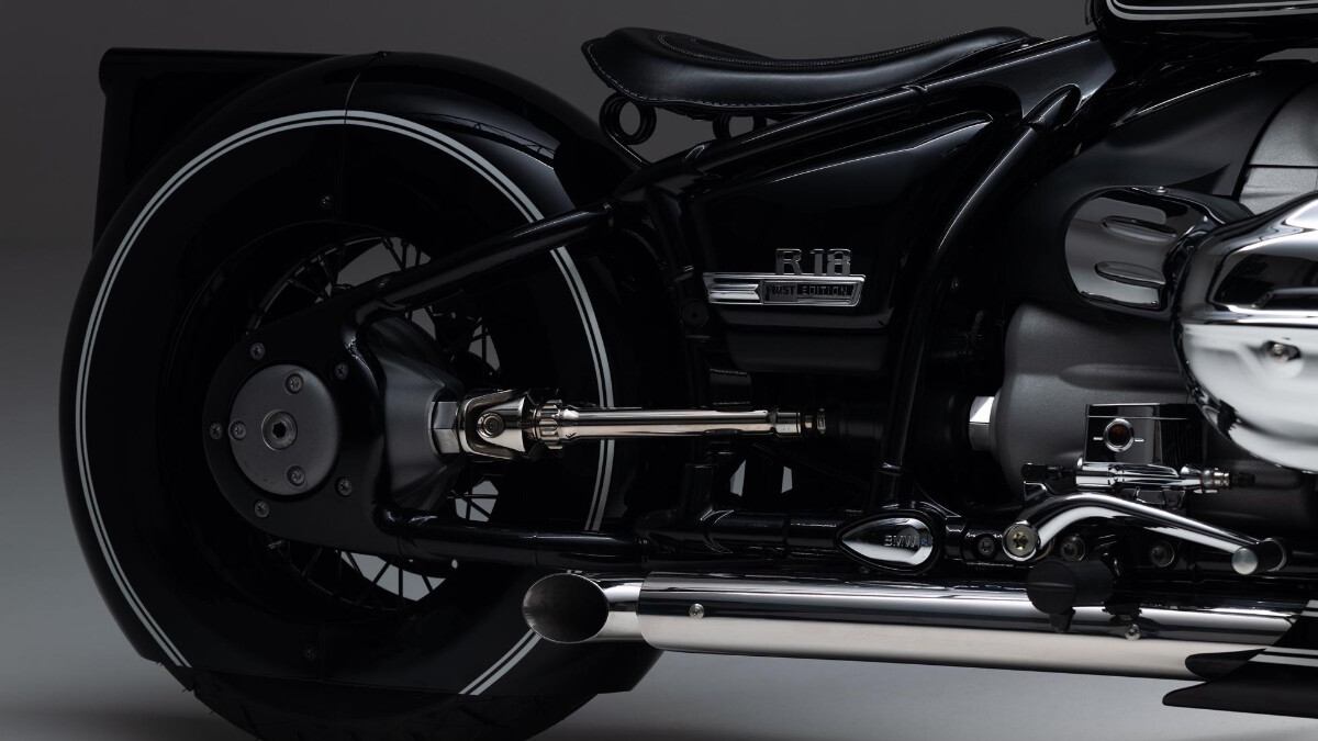 The BMW R18 Motorbike Rear Tire and Exhaust