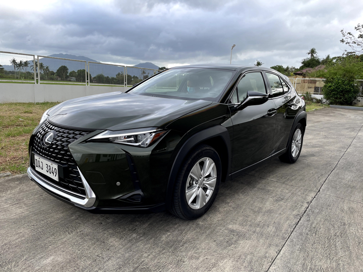 The Lexus UX angled front view