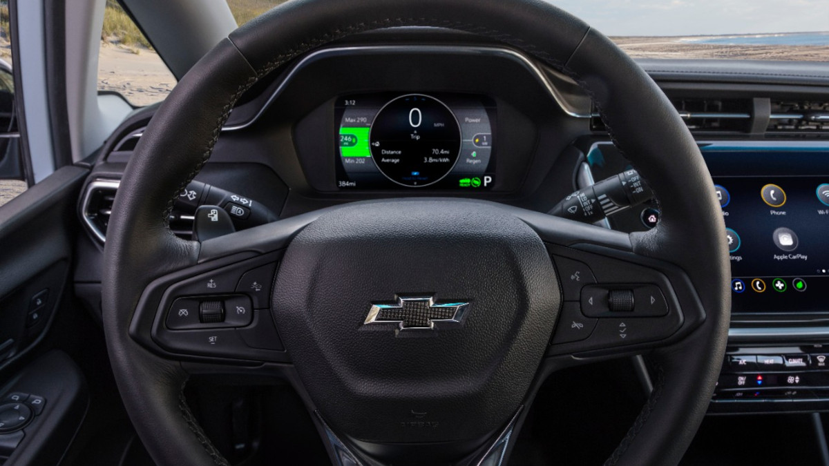 The Chevrolet Bolt steering wheel