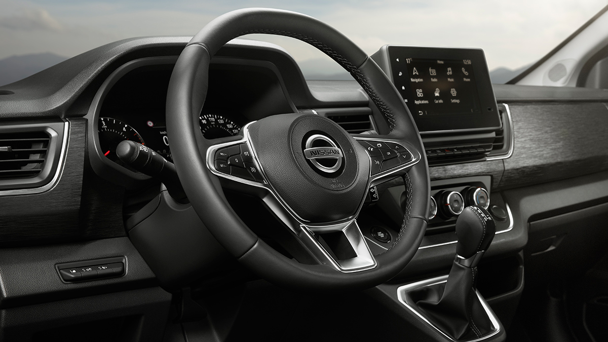 The Nissan NV300 steering wheel feature