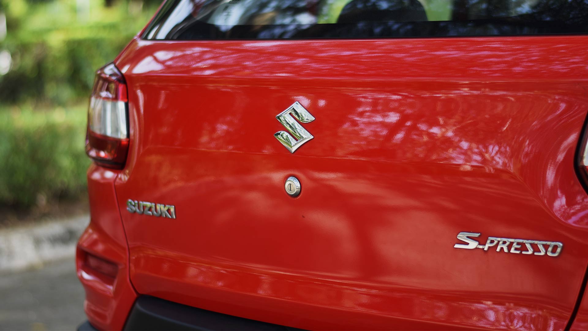 The Suzuki S-Presso rear close up