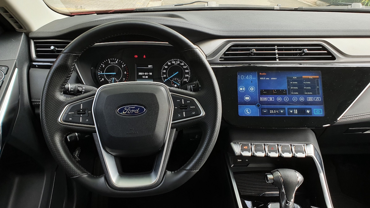 The 2021 Ford Territory steering wheel and dashboard