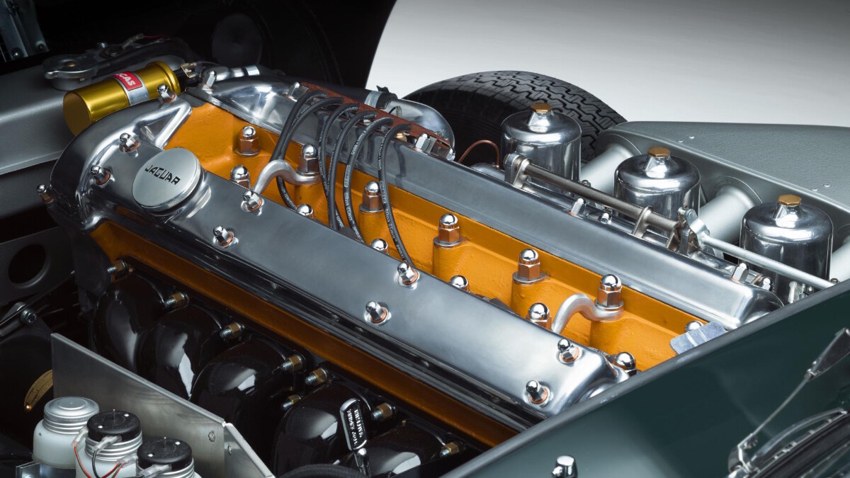 The Jaguar E-Type Engine Close Up