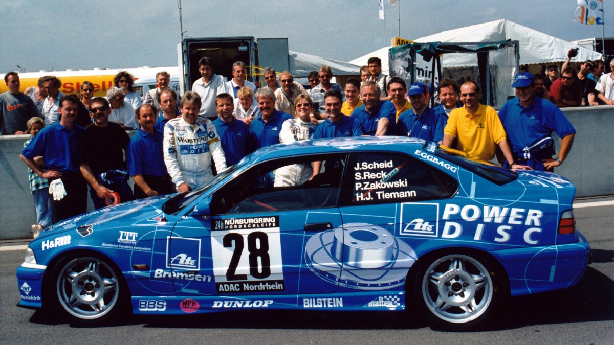 Sabine Schmitz winning the Nurburgring in 1997